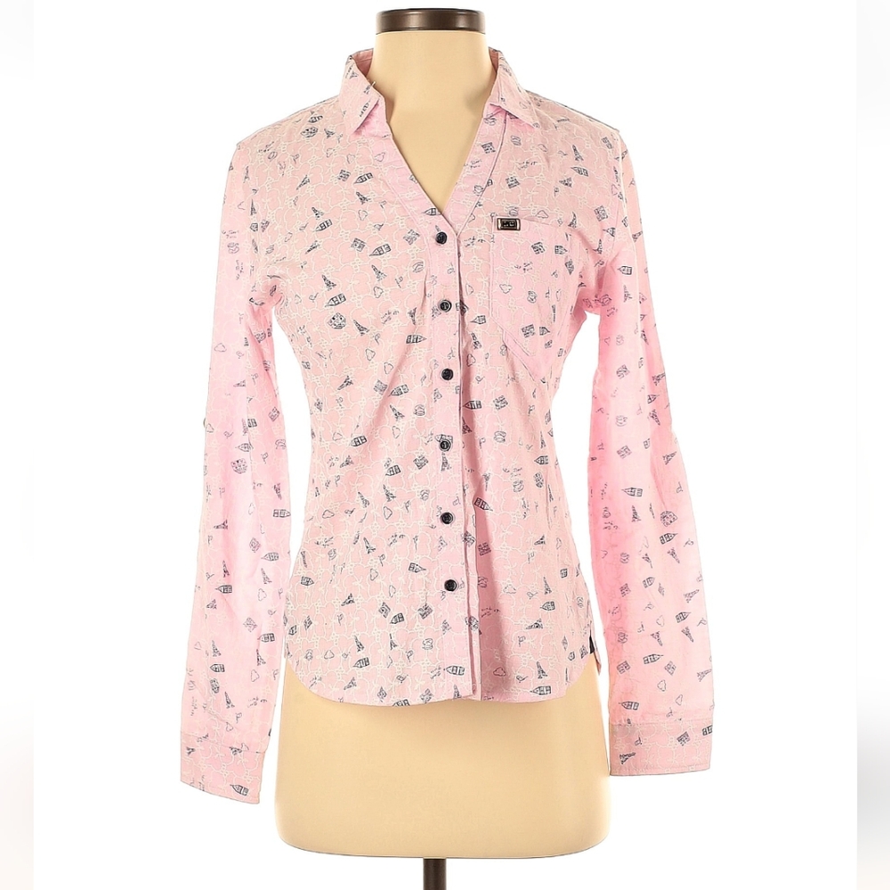 Pink Patterned Women's Top